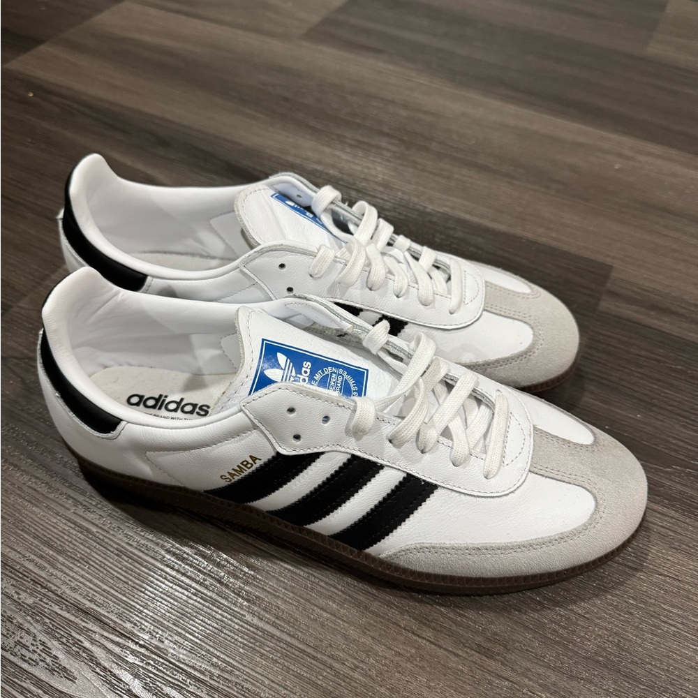 Adidas Samba White and Black Sneakers